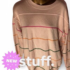 Pastel Striped Crew Neck Sweater (10297)